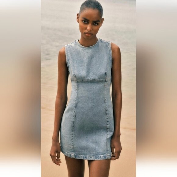 ZARA DENIM TRF DRESS - Picture 3 of 8